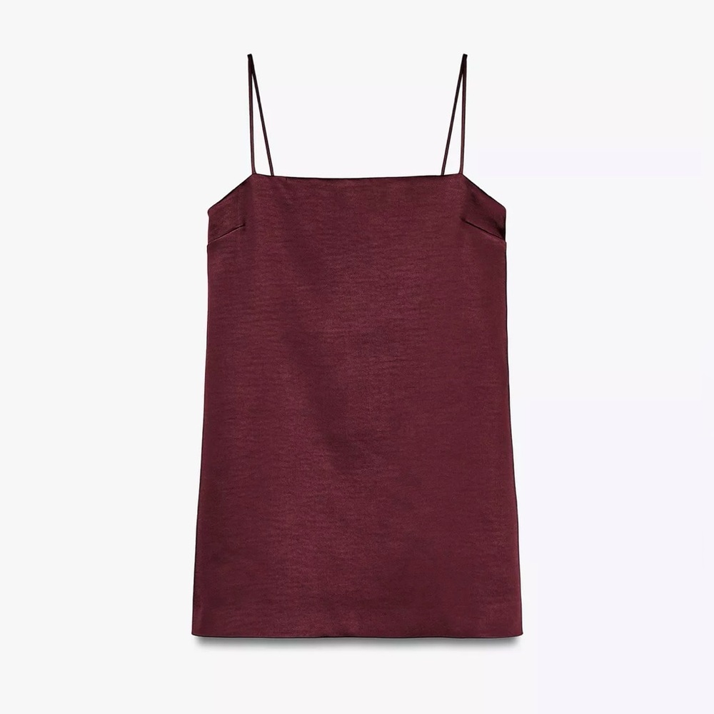 Women’s Burgundy Satin Dress